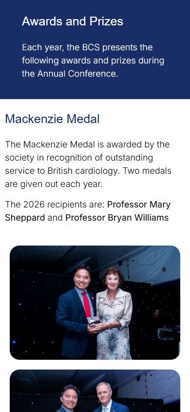 BCS Mackenzie Medal page
