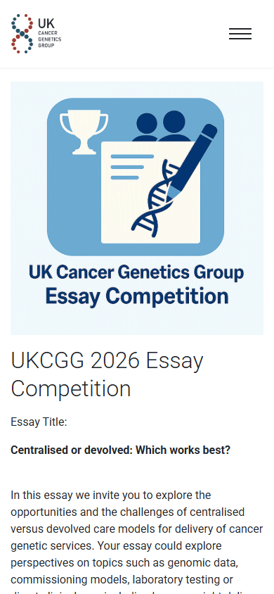 UKCGG Essay Competition page